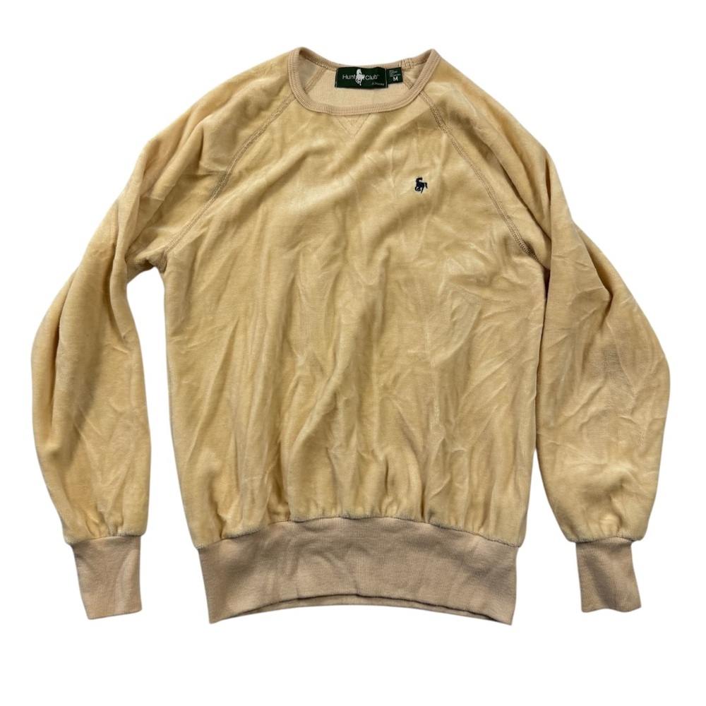 Hunt Club JCPenney Size Medium Long Sleeve Pullover Sweater– Tan / Light Yellow